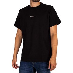 지스타G-Star Raw Boxy 프리미엄 오버사이즈 티셔츠 중심: 다크 블랙 X-Small
