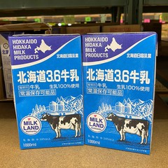 [이라운드몰]홋카이도히다카유업 홋카이도 3.6 우유 1000ml x 2ea, 2개