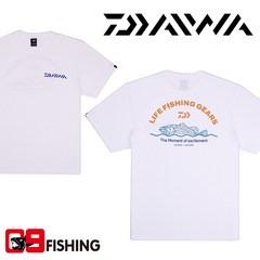 [09피싱]다이와 DE-7422K 낚시 여름 반팔 티셔츠 공모전 수상작, DE-7422K 화이트 L
