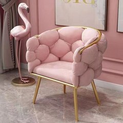1인 소파 의자 네일아트 카페 호텔 전시장 모델하우스 침실의자 다이아몬드 꼬임 럭셔리 벨벳 인테리어의자, B 핑크