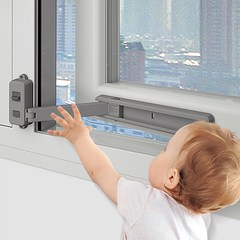 창문 안전잠금장치 여닫이 열림방지 추락방지 잠금 미닫이 문 어린이 보호, 1개