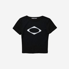 (W) 미스치프 롬버스 블러 티셔츠 미니 블랙 (W) Mischief Rhombus Blur T-Shirt Mini Black