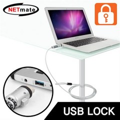 NETmate 노트북 도난방지 USB포트 와이어 잠금장치 NM-SLL04, 1개