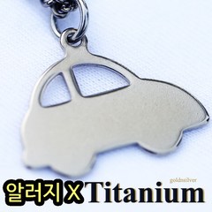 [골드앤실버] 티타늄 미아방지목걸이 자동차, 목걸이 사이즈-38cm, 1개