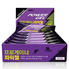 프로게이너 파워젤 청포도맛 1박스 20개 자전거 마라톤 등산 라이딩 철인3종 에너지젤/스포츠젤, 800g, 1개