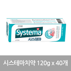시스테마 아이스민트 알파 치약, 120g, 40개