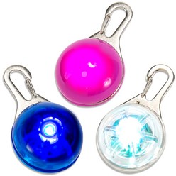 딩동펫 반려견 클립형 LED 라이트 펜던트, 핑크, 블루, 투명, 1세트