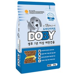 도비 어덜트 곡물 비만견 전용 다이어트 사료, 3kg, 1개