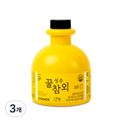 스위트컵 성주 꿀참외 농축액 1.2kg, 3개