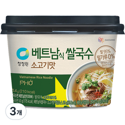 대상 청정원 베트남식 쌀국수 소고기맛, 75.4g, 3개