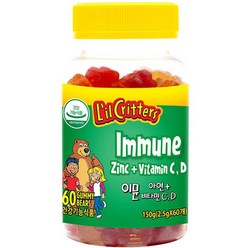 릴크리터스 꾸미바이트 이뮨 아연+비타민 C D 150g, 60정, 1개