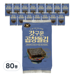 만전김 갓구운 곱창돌김 도시락김, 5g, 80봉