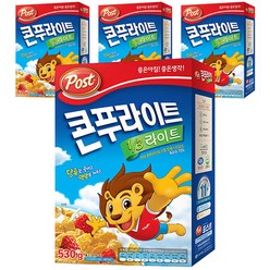 동서 포스트 콘푸라이트1/3슈거라이트 시리얼, 530g, 4개