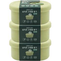 생활엔 담따 올 실리콘 스팀홀 이유식용기 라임 200ml, 3개, 단품