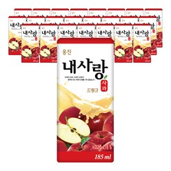 웅진 내사랑 사과 드링크팩, 185ml, 24개