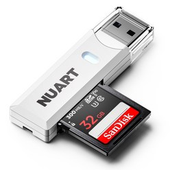 누아트 USB 3.0 블랙박스 SD카드 Micro SD TF 카드리더기, 화이트