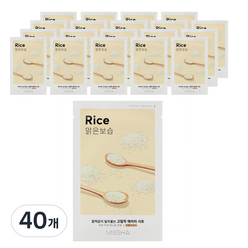 미샤 에어리 밀착 시트 마스크 쌀, 1개입, 40개