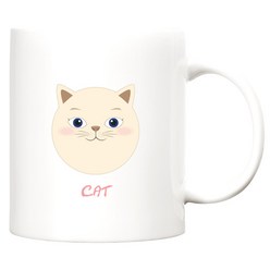 TBL 디자인 캐릭터 머그컵, 고양이, 1개, 1개