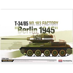 아카데미과학 프라모델 1:35 T-34/85 제 183 공장 베를린 1945 탱크 13295, 1개