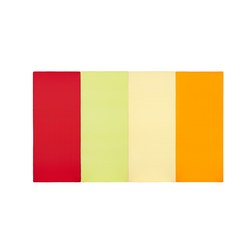 퍼니존 퍼니테라피 레드비비드 시리즈 4 유아폴더매트, 레드 + 피스타치오 + 아이보리 + 오렌지