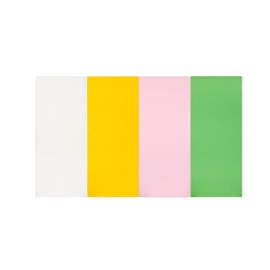 퍼니존 퍼니테라피 화이트 비비드 시리즈4 영유아 폴더매트, 화이트 + 옐로우 + 베이비핑크 + 그린