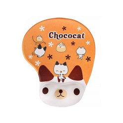 DM 알럽컴 귀여운 슬립 마우스 패드, 초콜릿 고양이, 1개
