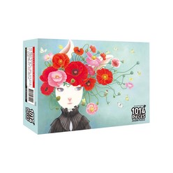예림 토끼의 꽃 화관 직소퍼즐 YR1014-421, 1014피스, 혼합 색상