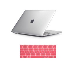 뉴비아 HY 키스킨 핑크 + 투명 케이스 맥북프로15터치 A1707, 혼합 색상, 1세트