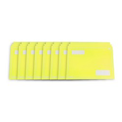 디포원 접착형 서류 하드봉투 옐로, A4, 8개입