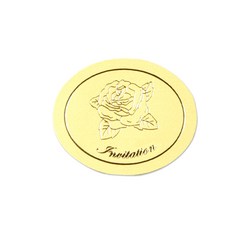 미니 봉투 봉합 금박 스티커 2.7 x 2.2 cm, 로즈 골드, 100개