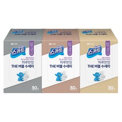 스카트 THE 버블 수세미 접힌형 30p, 혼합색상, 3개