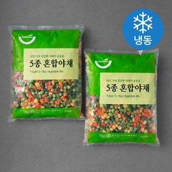 세미원 5종 혼합야채 (냉동), 1kg, 2팩