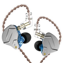 애니클리어 고급형 케이블 분리형 이어폰, 블루, KZ-ZSNpro