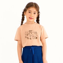 카카오프렌즈 아동용 심플 반팔 티셔츠