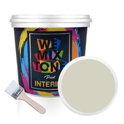 WEMIXTONE 내부용 INTERIOR 수성 페인트 1L + 붓, WMT0325P01(페인트), 랜덤발송(붓)