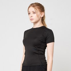 리나라인 여성용 베이직 라운드 숏 슬리브 티셔츠 CSS 06