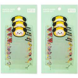 BT21 포토카드 커버 2p 세트, 3매, 치미