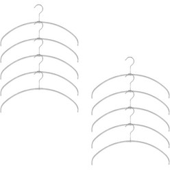 마와 논슬립 옷걸이 이코노믹라이트 40PT 라운드 얇은 니트 가디건용, 실버, 10개