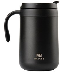 마보스 이중진공 스텐머그컵 M-500, 블랙, 500ml