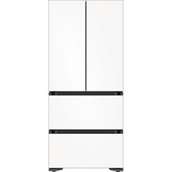 삼성전자 BESPOKE 김치플러스 4도어 프리스탠딩 냉장고 490L 방문설치, 새틴 화이트, RQ49C9402W6