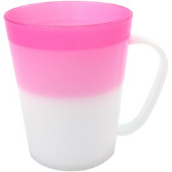 키친유 투톤컵 250ml, 화이트 + 핑크, 1개