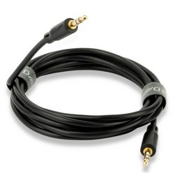 큐이디 커넥트 3.5mm 스테레오 JACK to JACK 오디오 케이블 1.5m, 블랙, QE8124