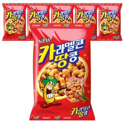 크라운 카라멜콘과땅콩 과자, 72g, 6개