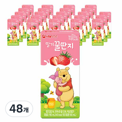서울우유 딸기꿀딴지, 180ml, 48개