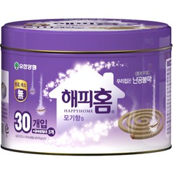 해피홈 모기 기피제 캔모기향 30p, 390g, 1개