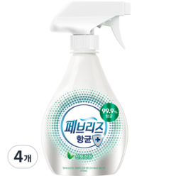 페브리즈 항균플러스 섬유탈취제 본품, 370ml, 4개, 산뜻한향