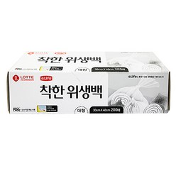 롯데이라이프 착한 위생백, 대(L), 200매, 1개