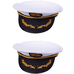스투피드 해군 모자, 화이트, 2개