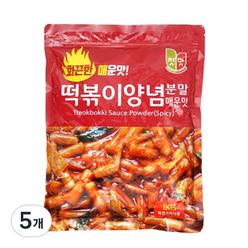 첫맛 떡볶이양념 분말 매운맛, 1kg, 5개