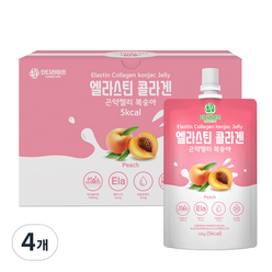 단디라이프 엘라스틴 콜라겐 곤약젤리 복숭아맛 10개입, 840g, 4개